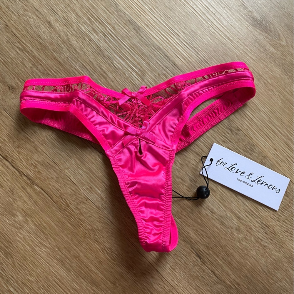 For Love and Lemons Soutache Embroidered Thong Panty